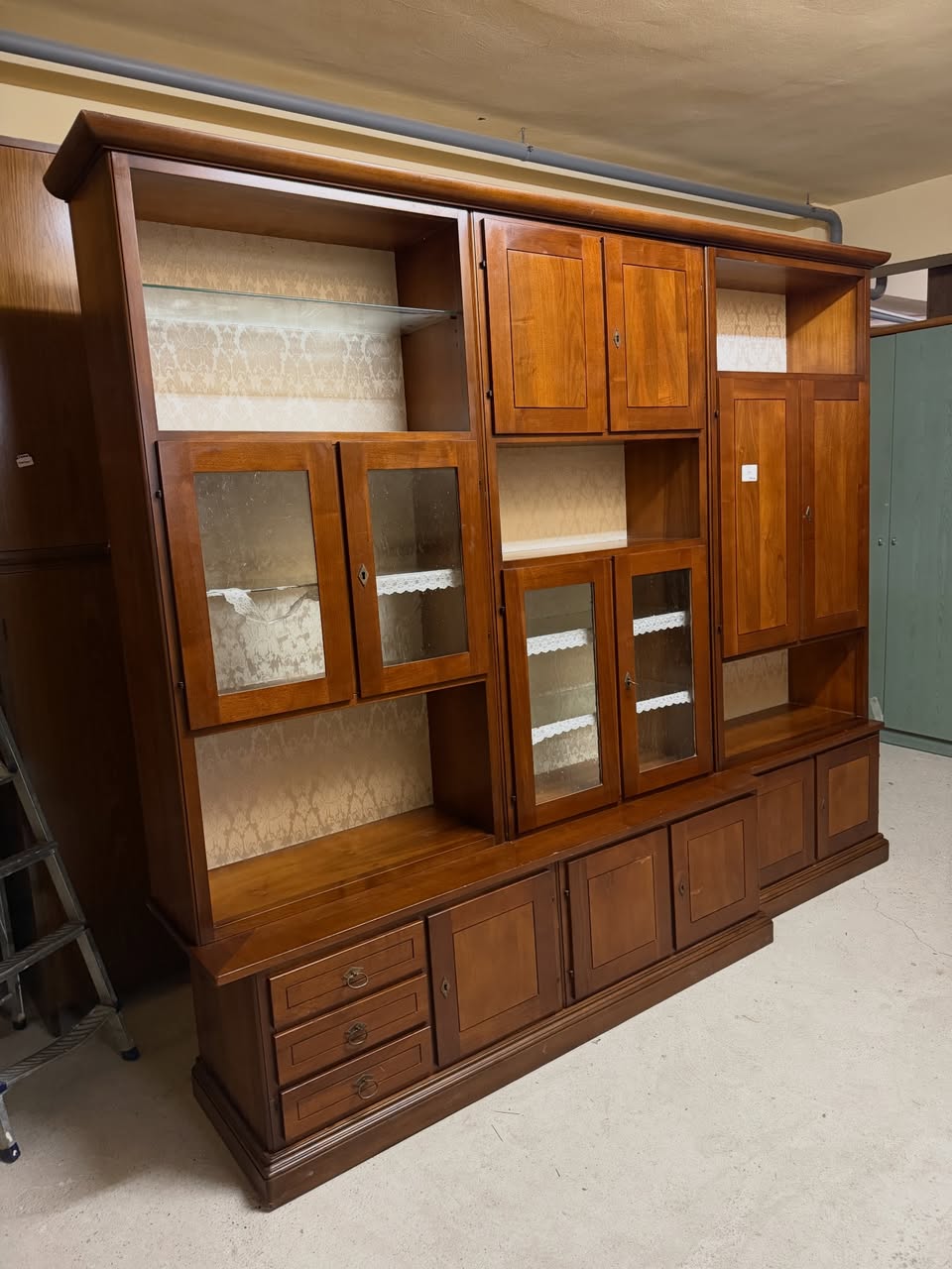 Bibliotecă living din lemn masiv vintage sh de calitate italiana 2815/U - imagine 4