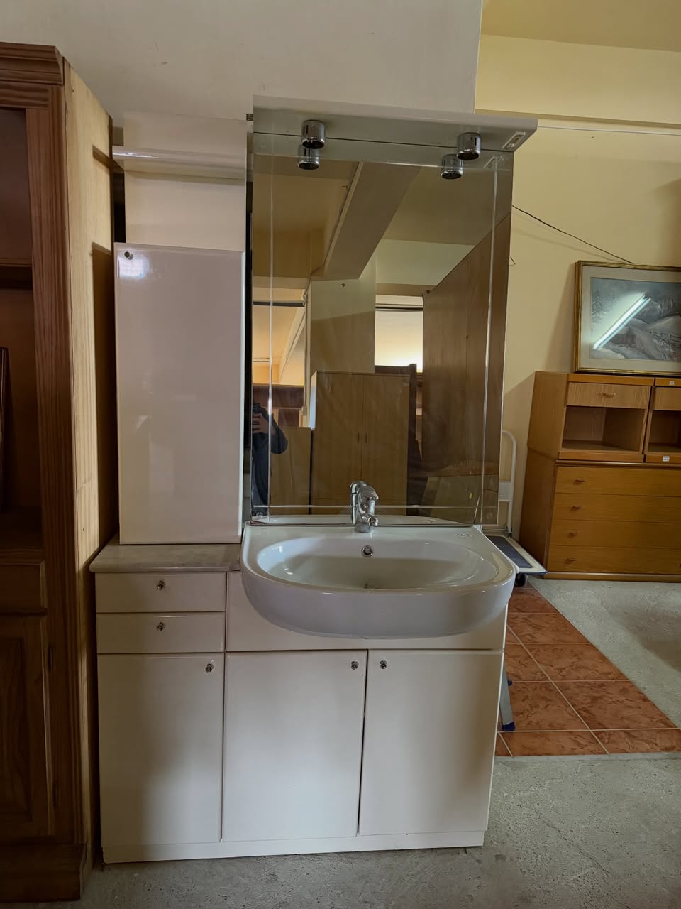 Mobilier baie cu lavoar si blat marmura sh de calitate italiana ADZ-255