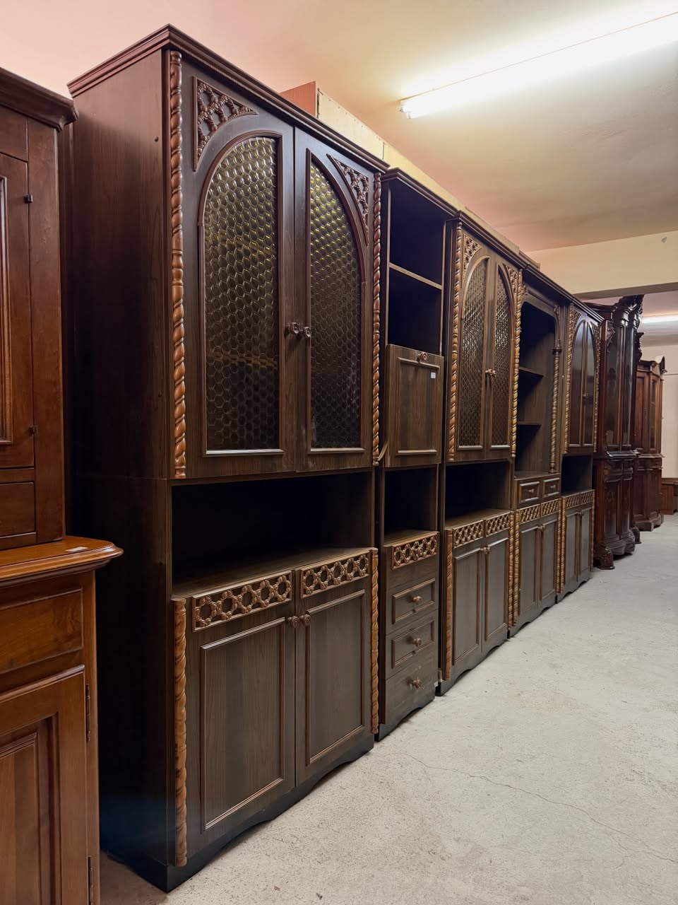 Mobilier living modular lemn masiv sh de calitate italiana (5 piese) Adz-244