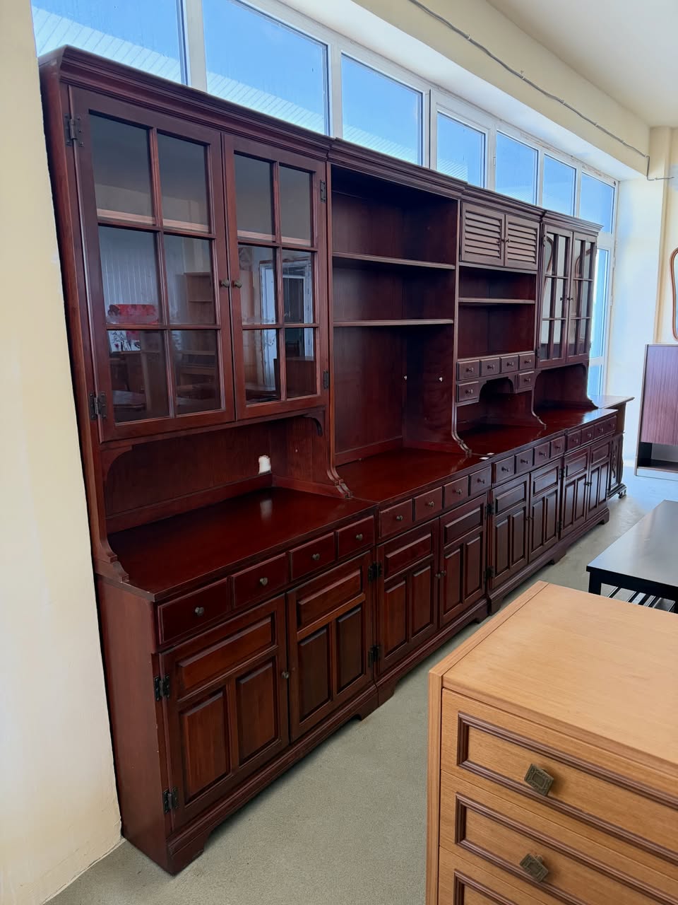 Bibliotecă living modulară din lemn masiv sh de calitate italiana AD-64