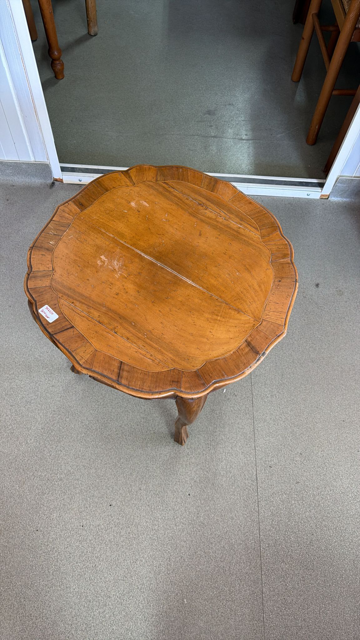 Măsuță rotundă vintage din lemn sh de calitate italiană 3562/U - imagine 3