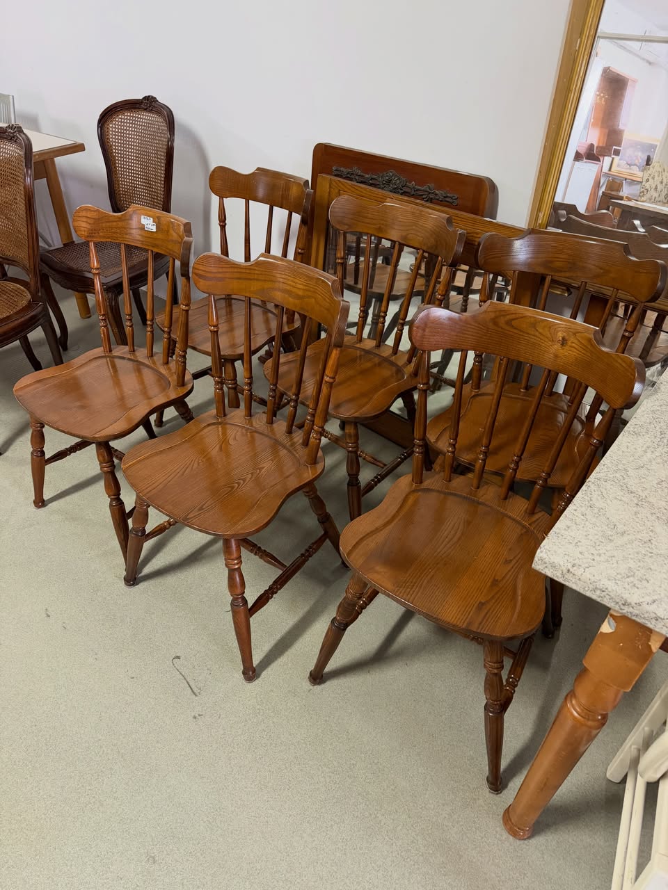 Set 6 scaune din lemn masiv sh de calitate italiană 3818/U - imagine 2