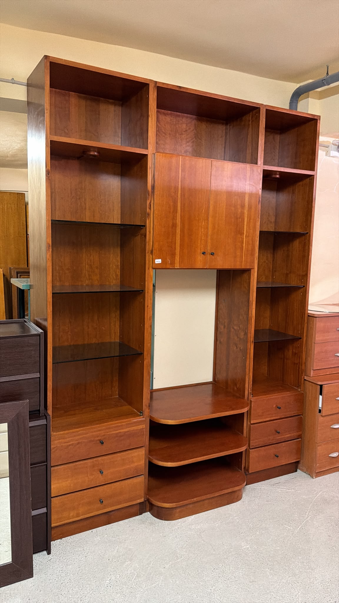 Bibliotecă living din lemn masiv SH de calitate italiana 3559/U