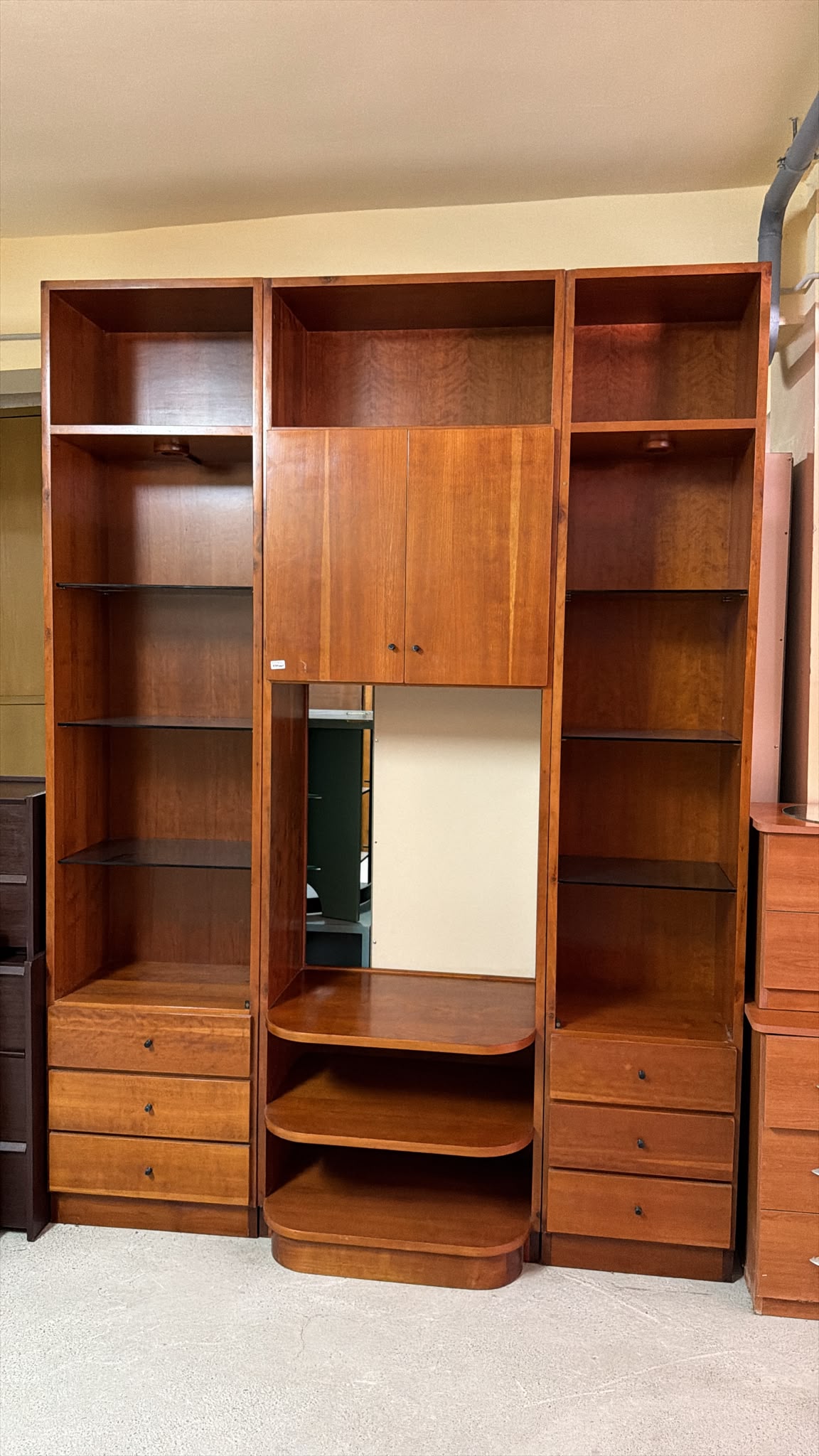 Bibliotecă living din lemn masiv SH de calitate italiana 3559/U - imagine 2