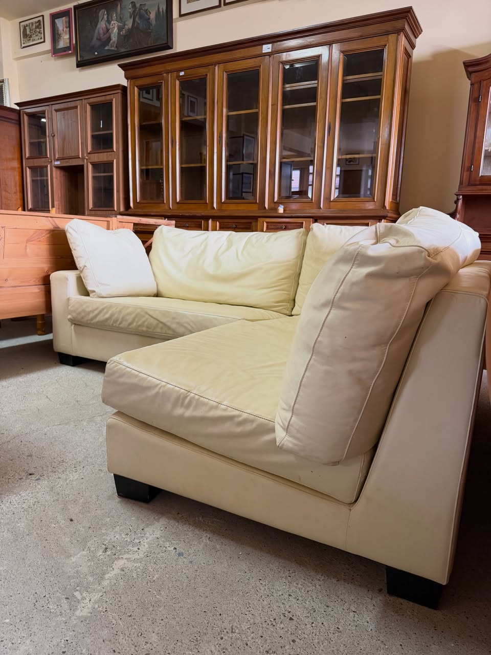 Canapea pe colț din piele naturală SH de calitate italiană – Cod 4712/U - imagine 3