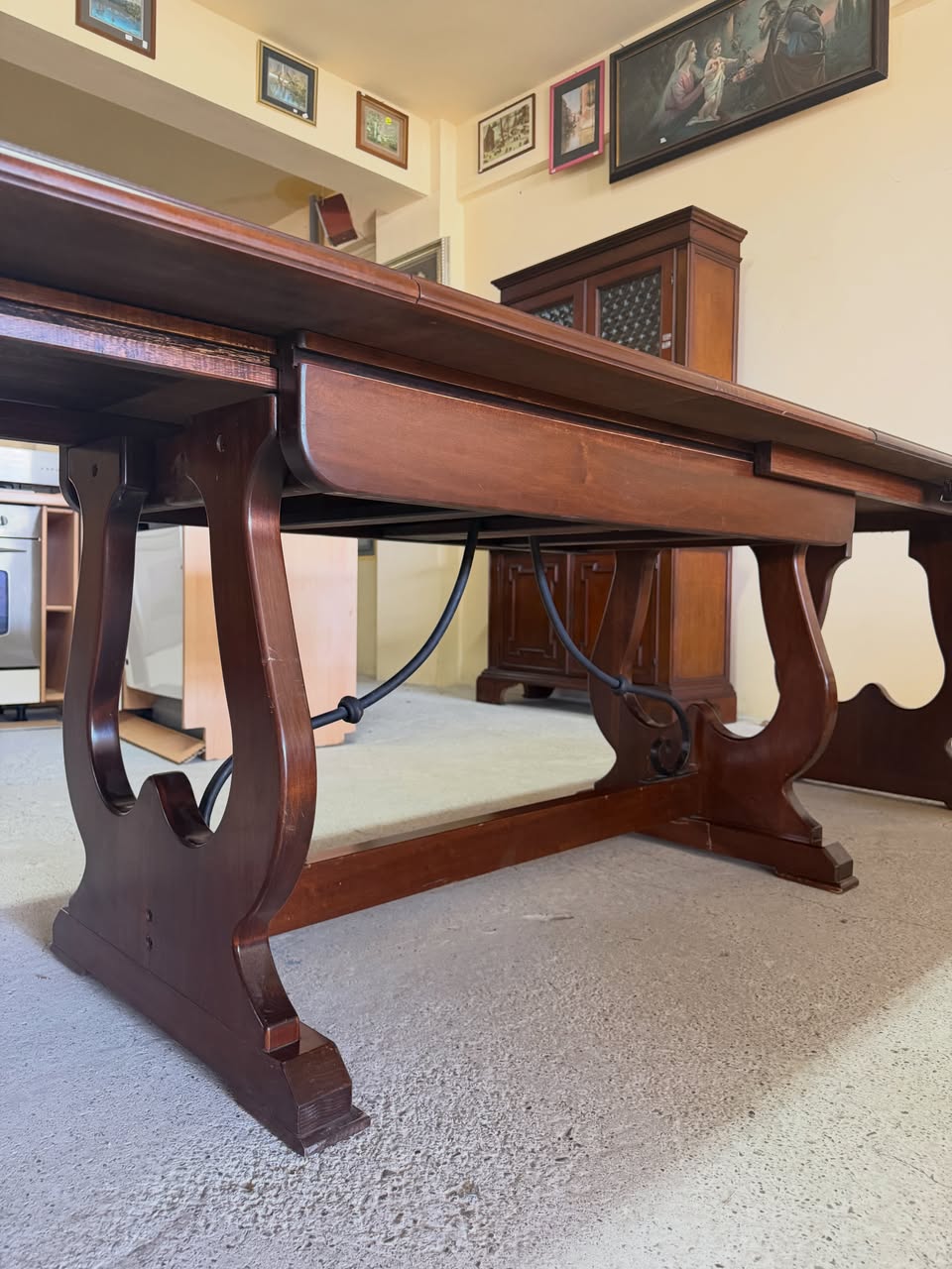 Masă extensibilă din lemn masiv 180–350 cm, produs nou din expoziție din Italia Cod. 2323/U - imagine 5